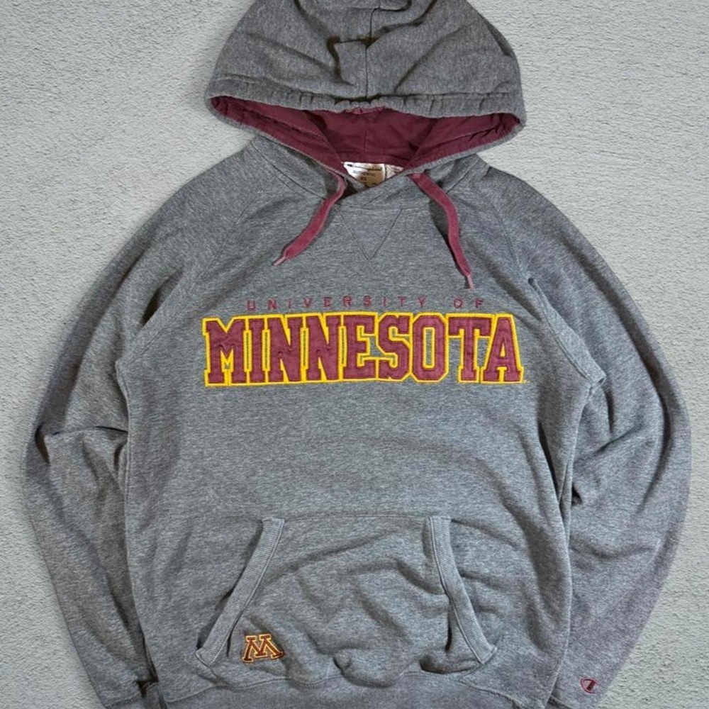Champion University of Minnesota Gophers Hoodie Gray Mens XS